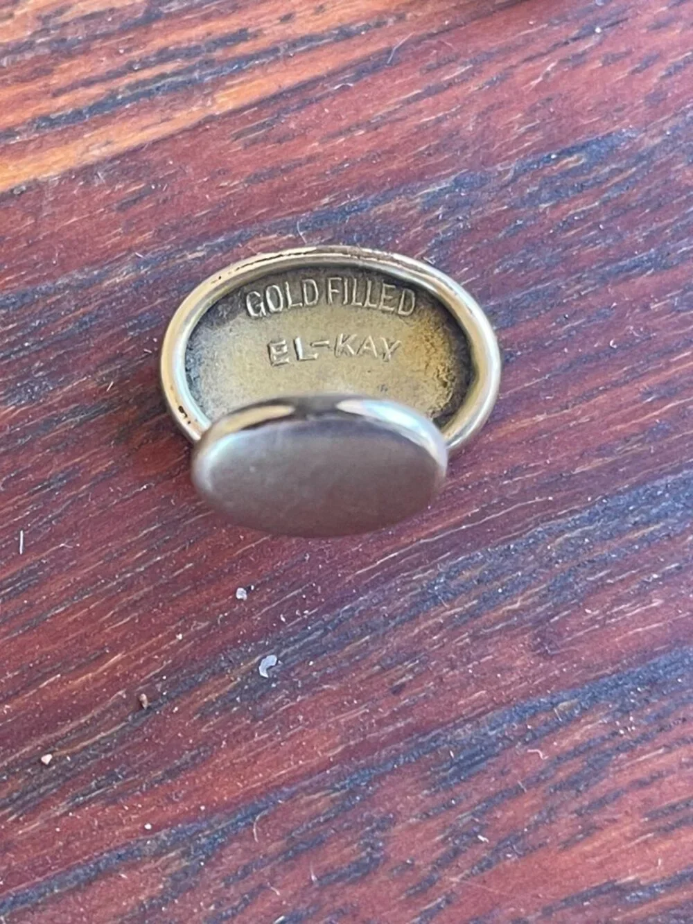 Art Deco Gold Filled Button-Bean Back Cufflinks